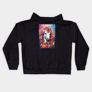 Floral X Unicorn Kids Hoodie